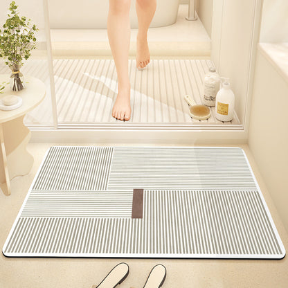 Abstract Geometric Design Bath Mat Acalora