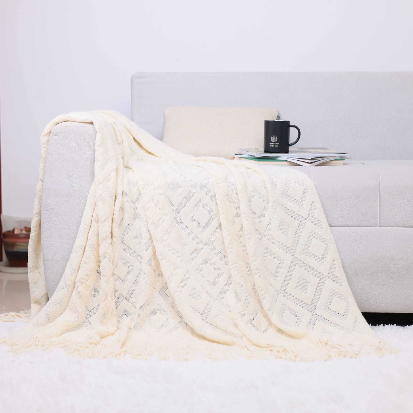 Cozy Knit Throw Blanket