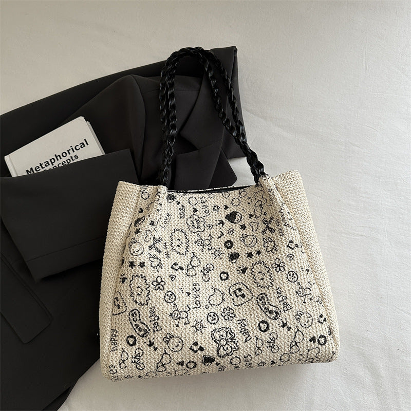 Chic Woven Tote Bag Acalora