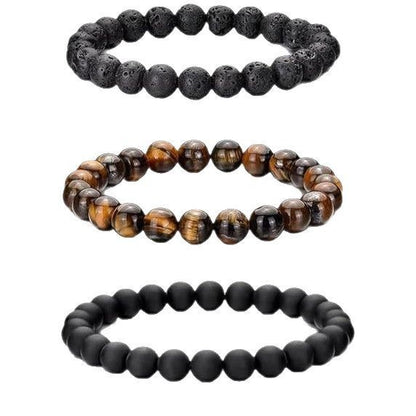 Natural Stone Beaded Bracelet Set Acalora