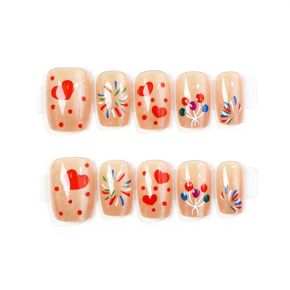 Artistic Seasonal Nail Art Press-On Set Acalora