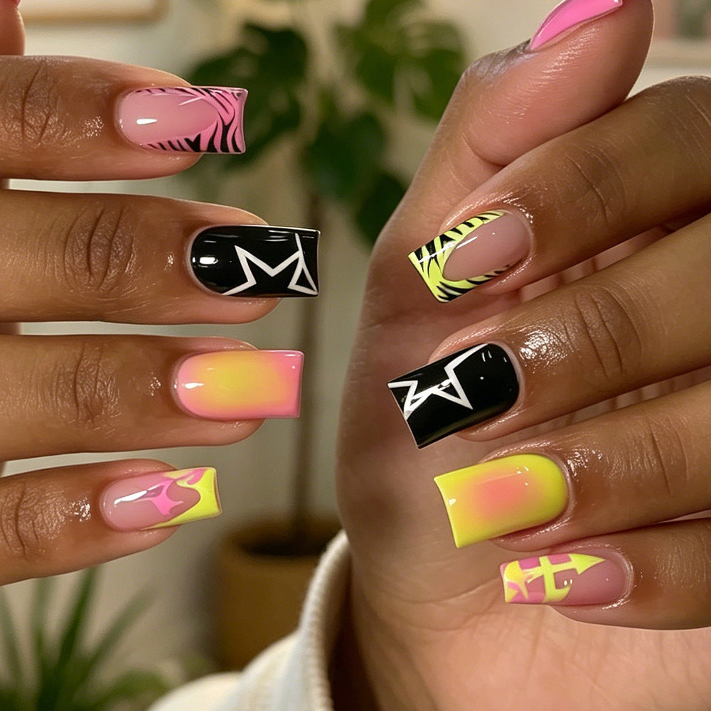 Colorful Abstract Nail Art Set Acalora