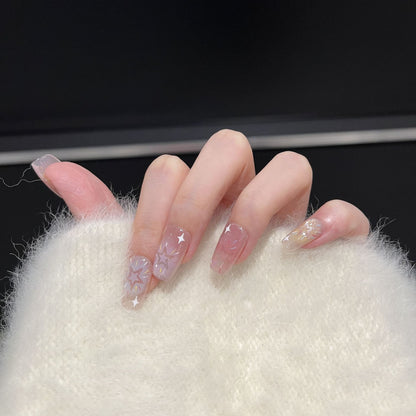 Starry Sky-Inspired Press-On Nail Art Set Acalora