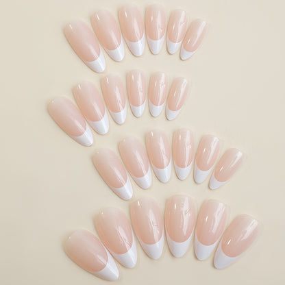 Press-On Nail Set with French Tip Design Acalora