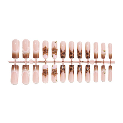 Elegant Floral Press-On Nail Set Acalora