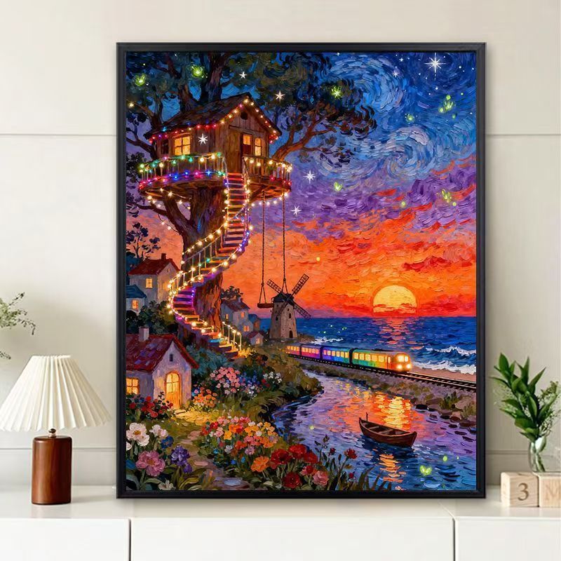 Vibrant Scenic Sunset Wall Art