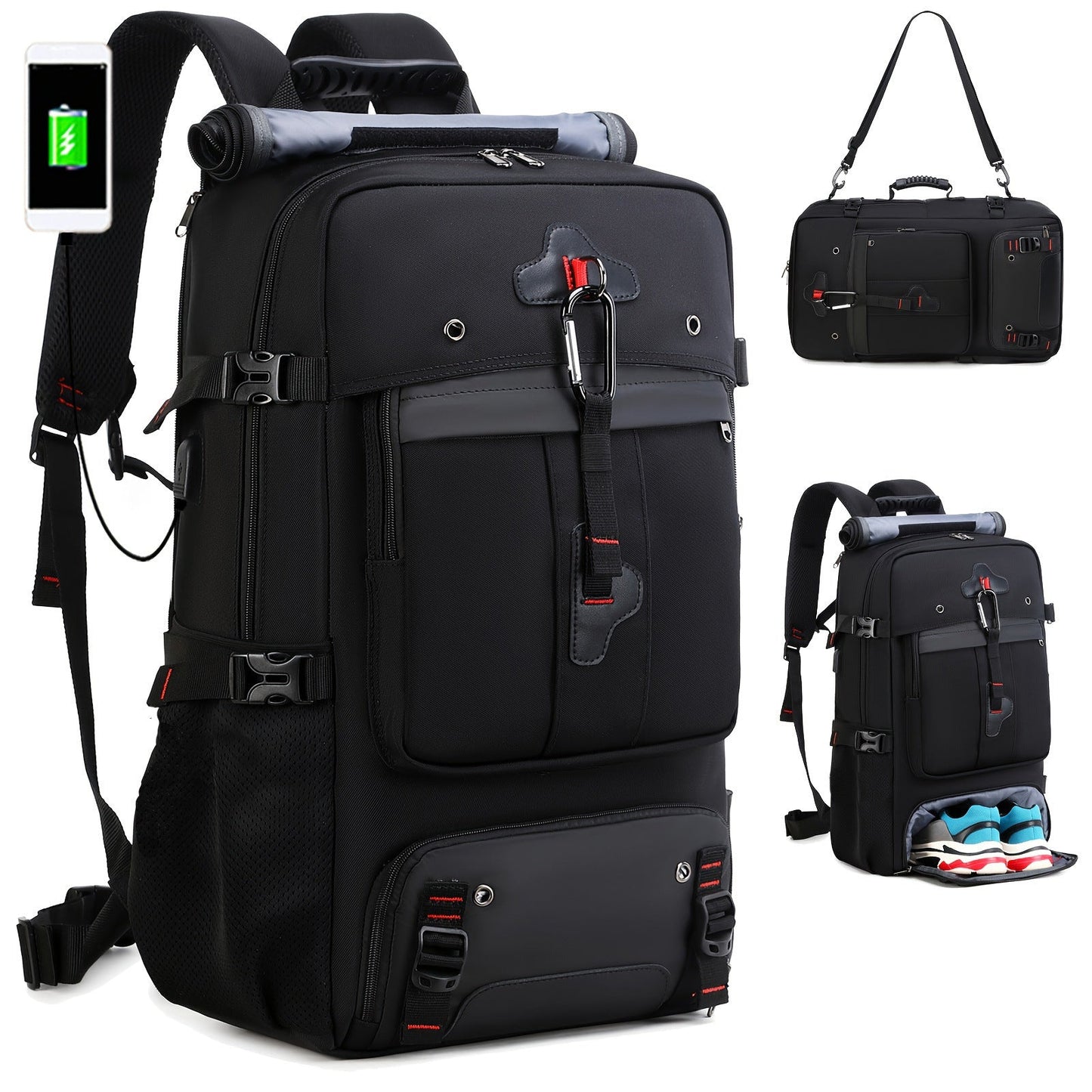Unisex multifunctional backpack with integrated power bank function Bowlift