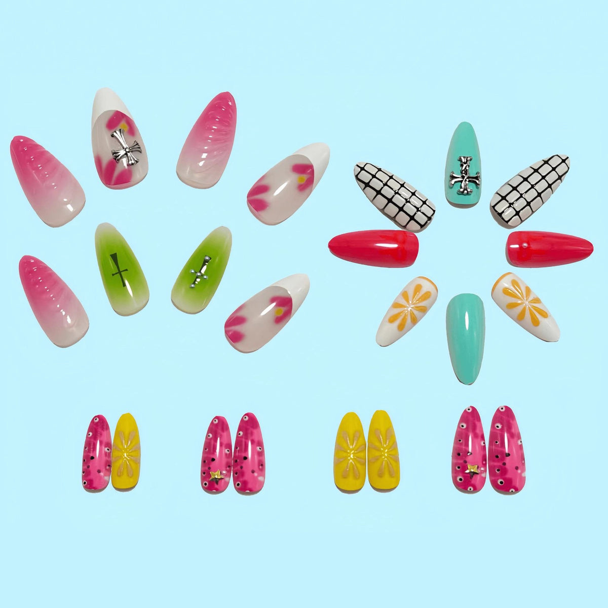 Artificial nails with creative design and 3D applications Acalora