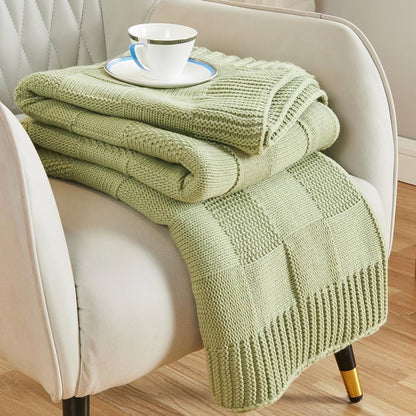 Textured Knit Throw Blanket