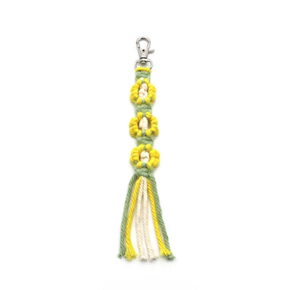 Decorative keychain made of macrame