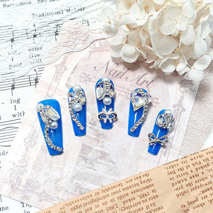 Nail Art Set with Professional Glitter and Rhinestone Decorations Acalora