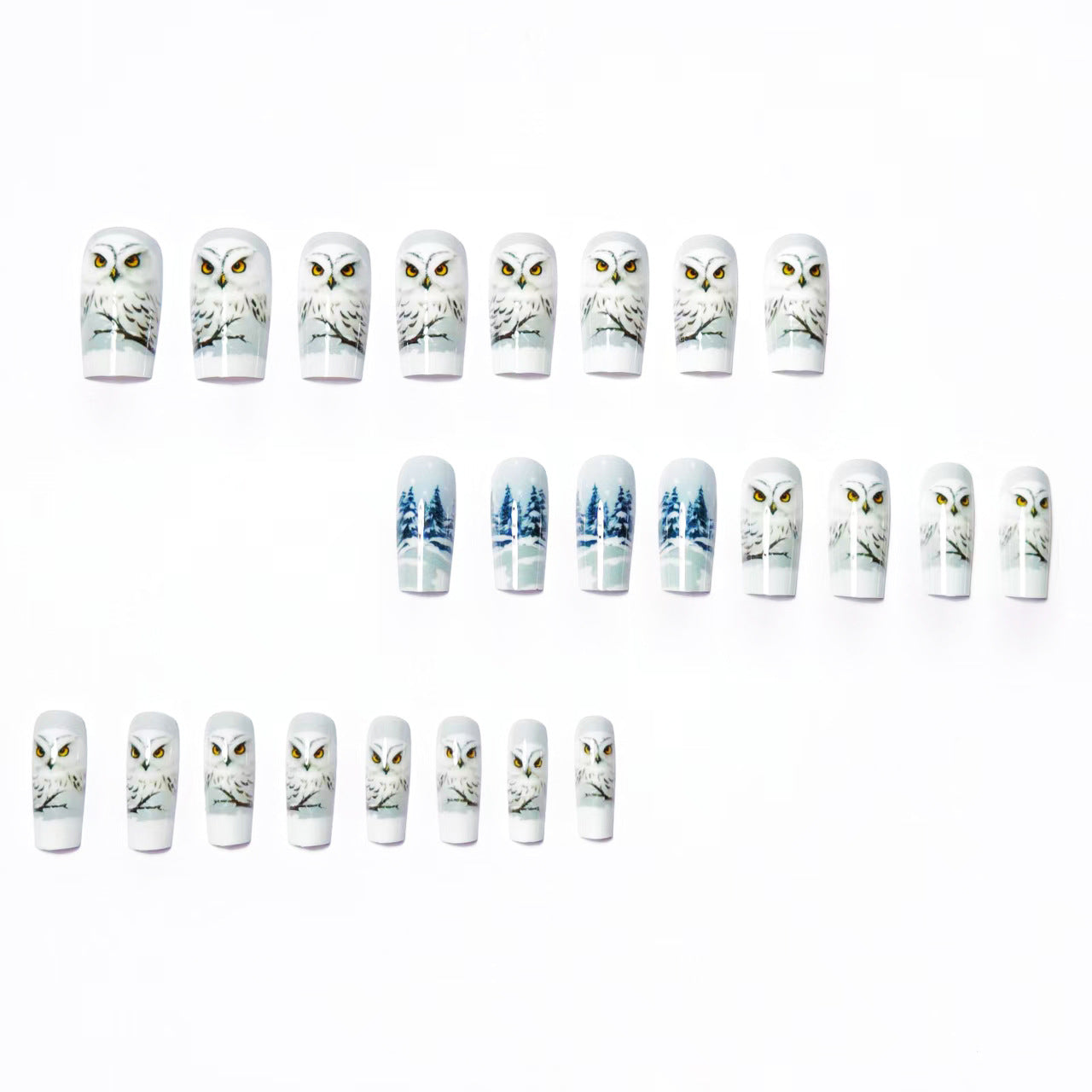Snowy Owl-Inspired Holiday Nail Art Acalora