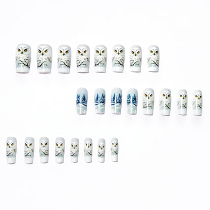 Snowy Owl-Inspired Holiday Nail Art Acalora