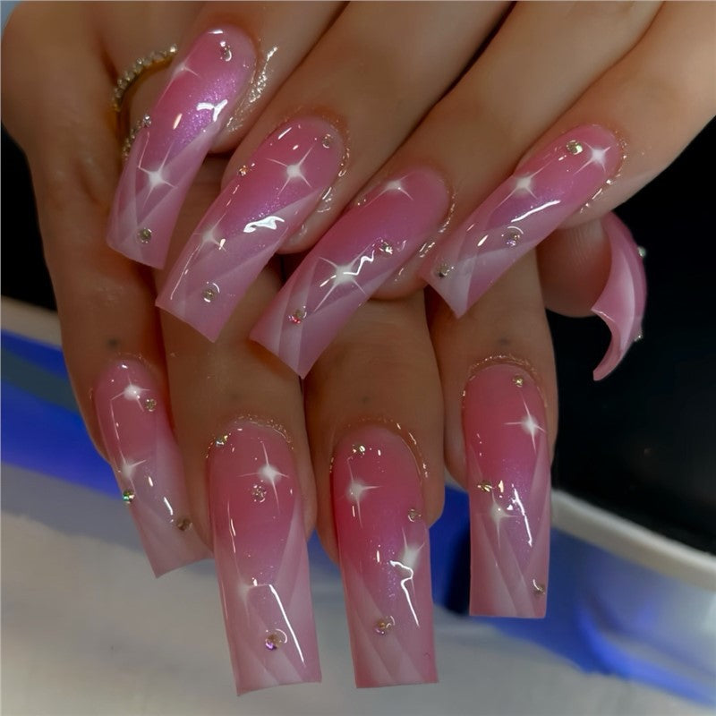 Elegant 3D Gradient Nail Art Acalora