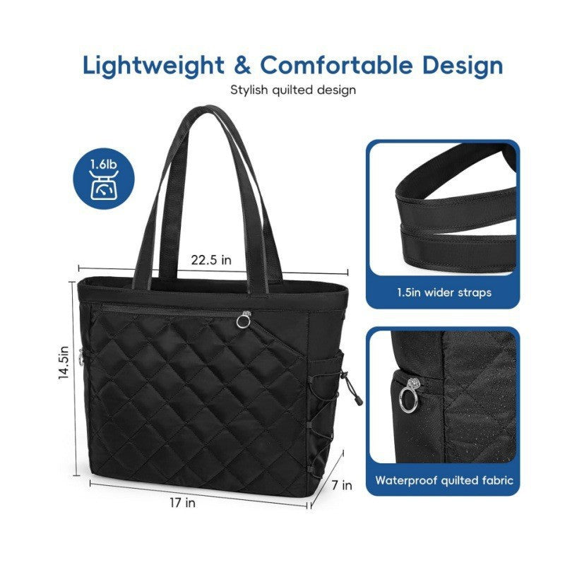 Quilted Sports Tote Bag with Shoe Compartment Acalora