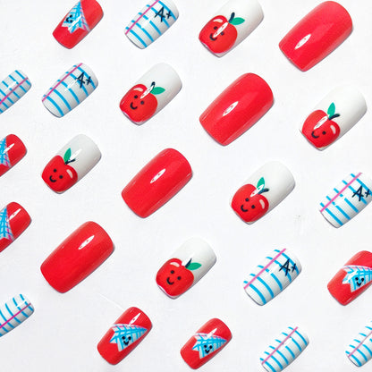 Creative School-Themed Nail Art Acalora