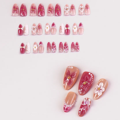 Professional Press-On Nail Set with Trendy Designs Acalora
