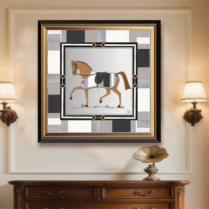 Equestrian-Themed Framed Artwork