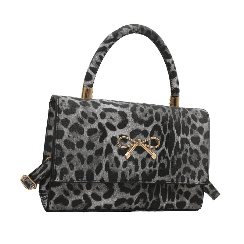 Stylish Animal Print Top Handle Handbag Acalora