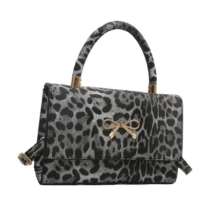 Stylish Animal Print Top Handle Handbag Acalora
