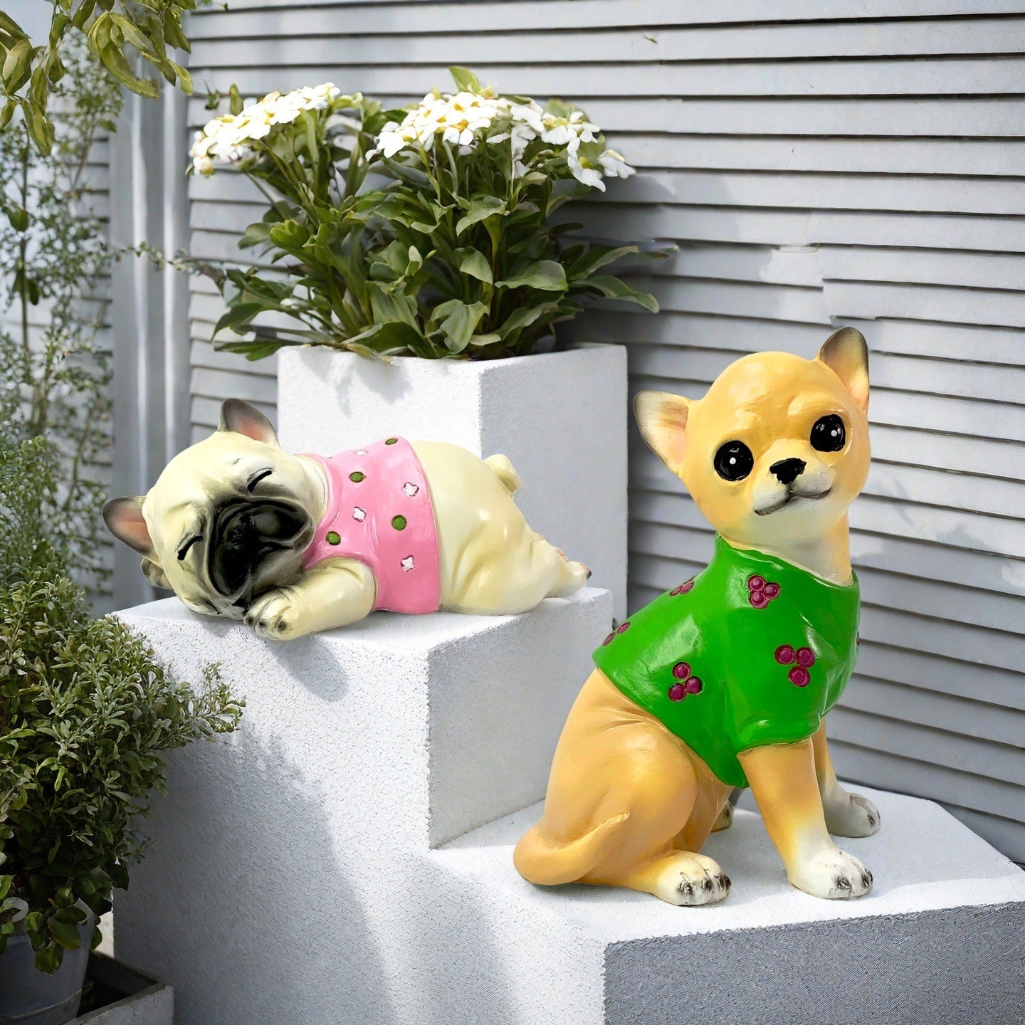 Decorative Sleeping Bulldog Figure Acalora