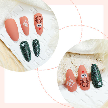 Festive Holiday-Themed Press-On Nails Acalora