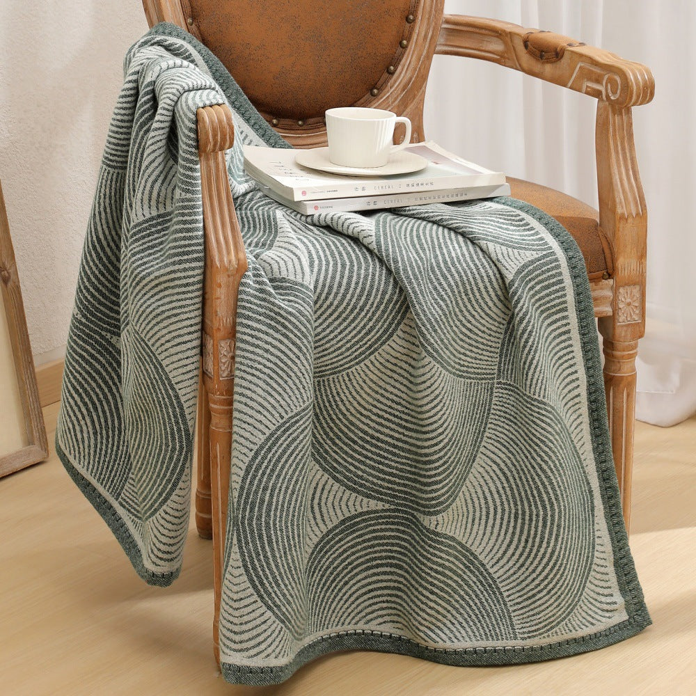 Minimalist Textured Knit Throw Blanket