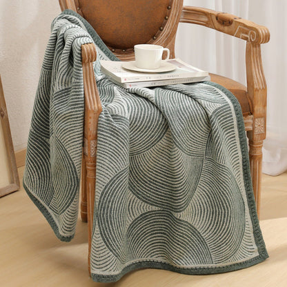 Minimalist Textured Knit Throw Blanket