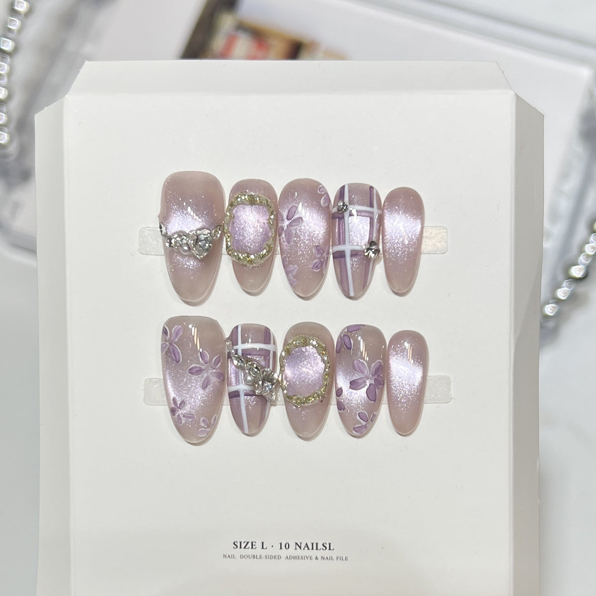 Themed Press-On Nail Art Set with Hello Kitty Designs Acalora