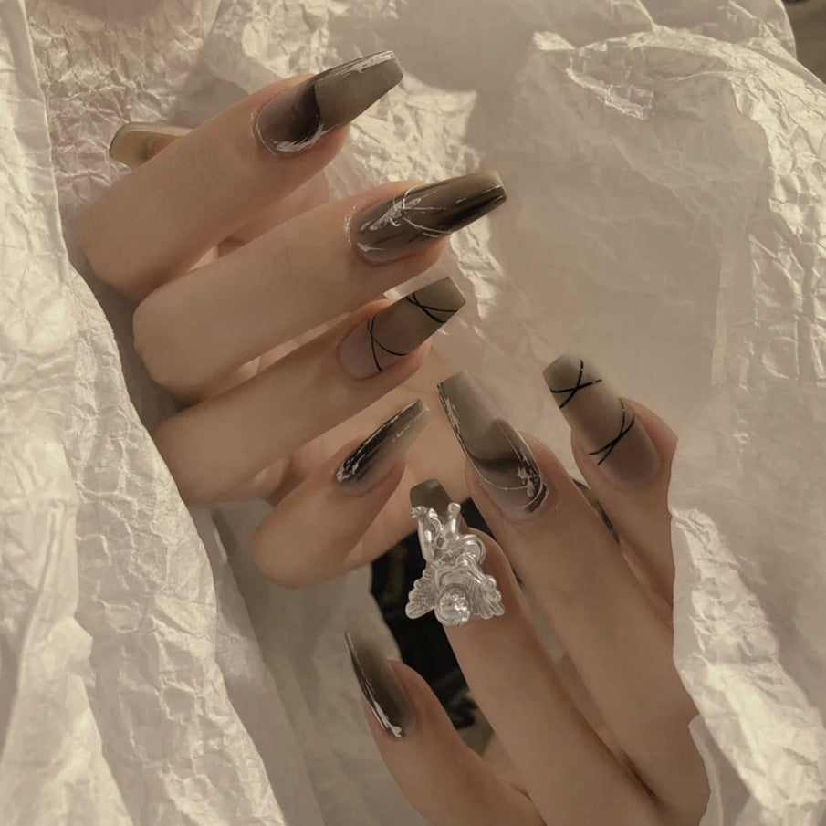 Decorative Floral Press-On Nail Art Set Acalora