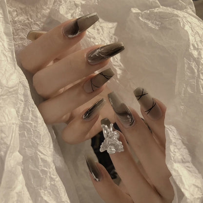 Decorative Floral Press-On Nail Art Set Acalora