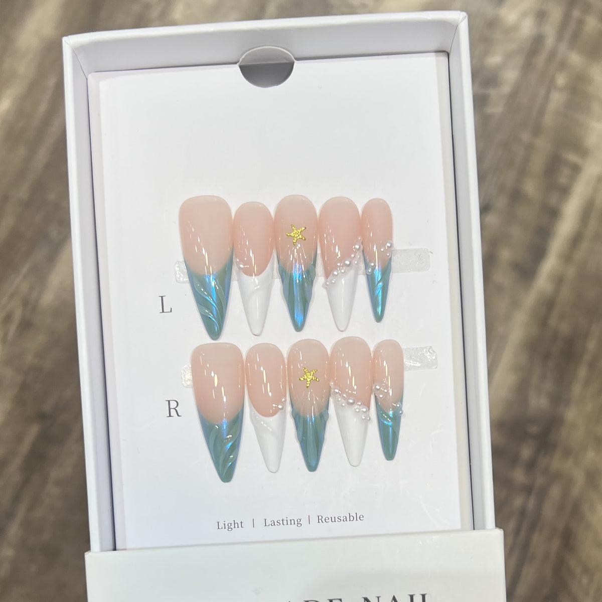 Floral and Polka Dot Press-On Nail Set Acalora