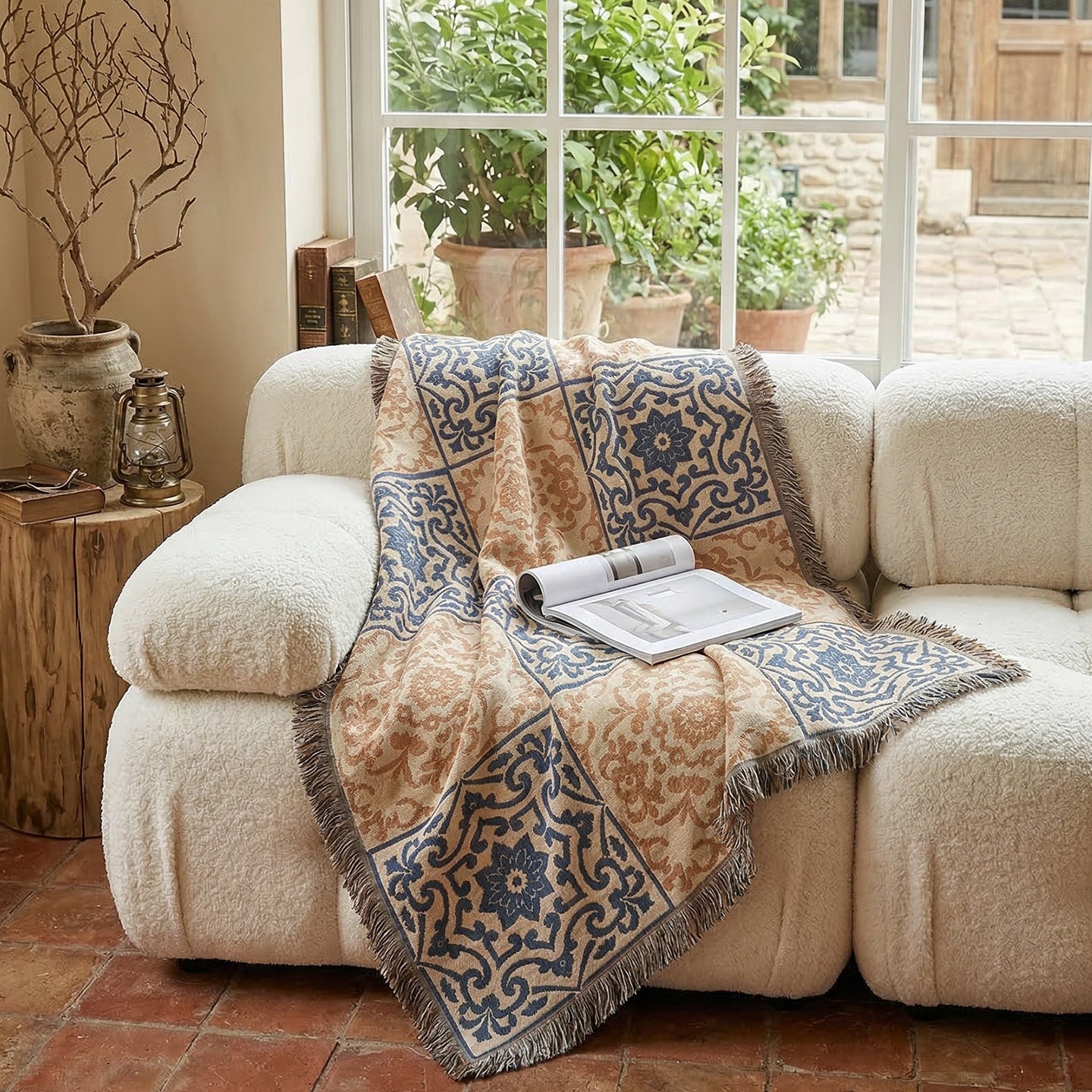Artistic Cityscape Throw Blanket