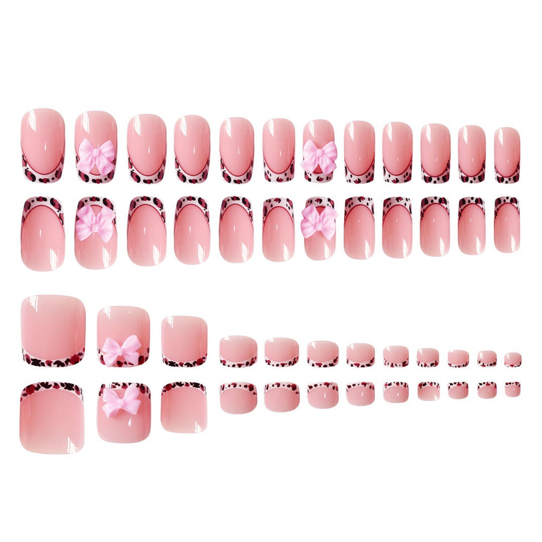 Artistic Nail Set with Bow Accents Acalora