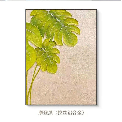 Textured Botanical Leaf Wall Art