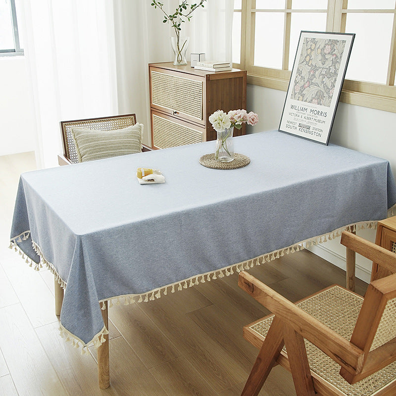 Elegant Fringed Tablecloth