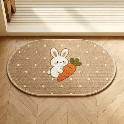 Decorative Bunny-Themed Area Mat