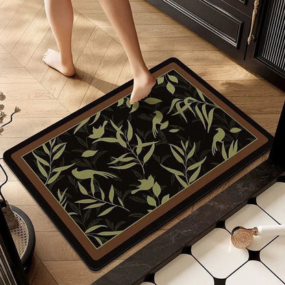 Luxurious Floral Memory Foam Bath Mat