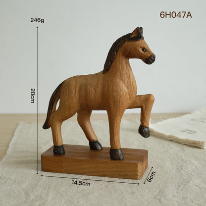 Handmade Horse Figurine Display
