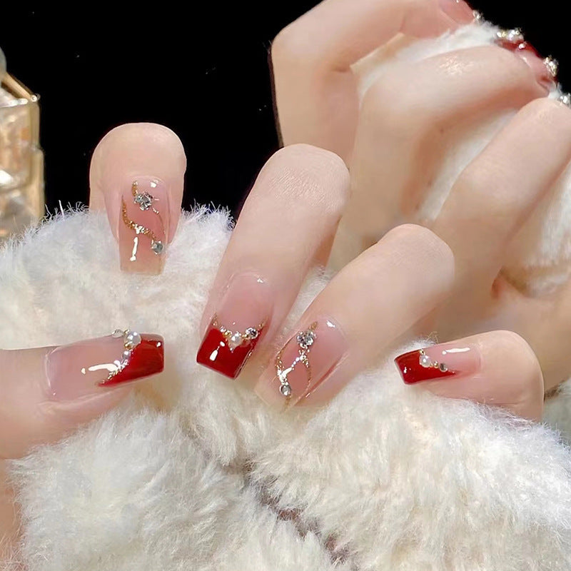 Festive Holiday Themed Press-On Nail Art Acalora
