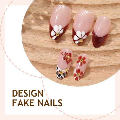 Creative Nail Art Set with Floral and Animal Designs Acalora