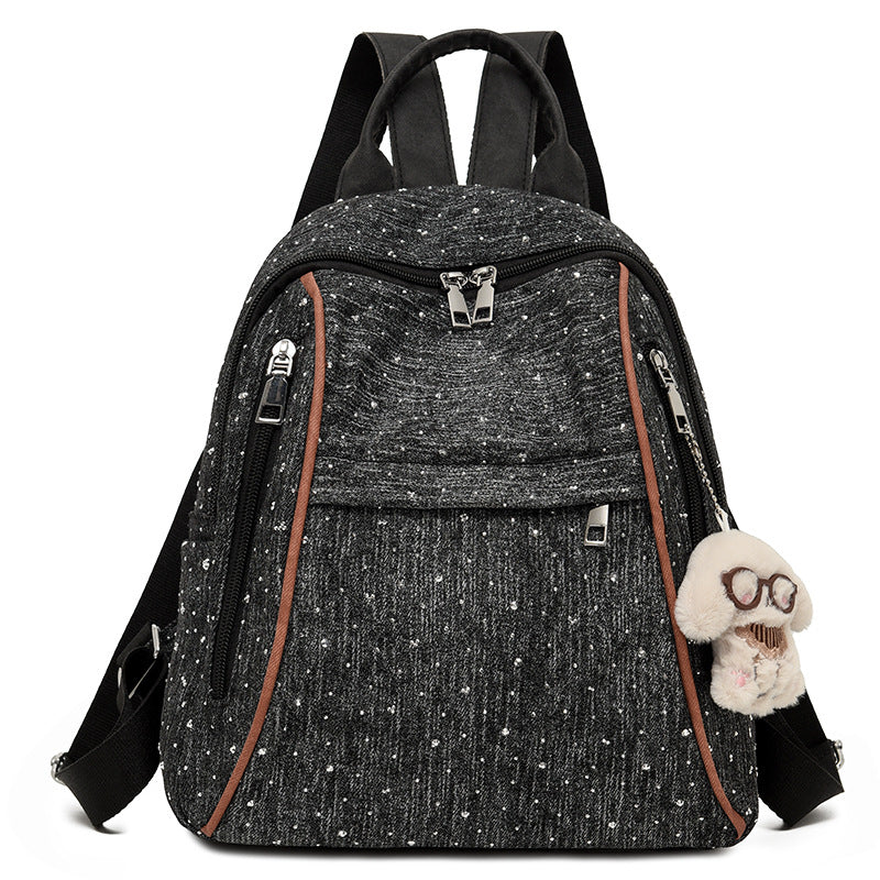 Casual Denim-Style Backpack Acalora
