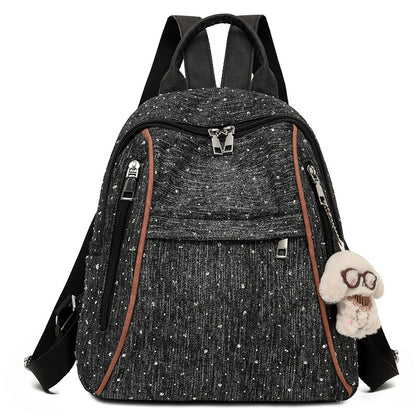 Casual Denim-Style Backpack Acalora