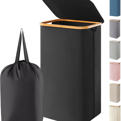Elegant laundry bin with removable lid and inner bag Acalora