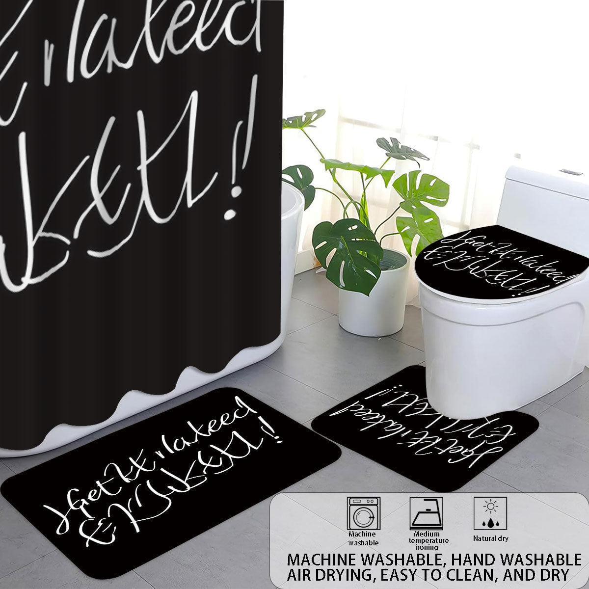 Bathroom Rules Digital Bathroom Décor Set