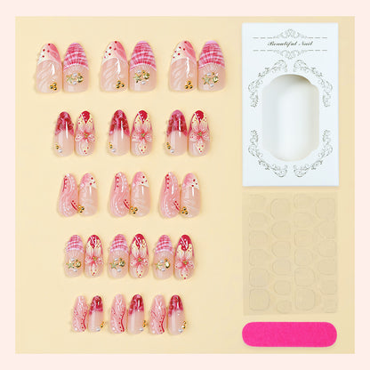 Decorative Flower Press-On Nails Acalora