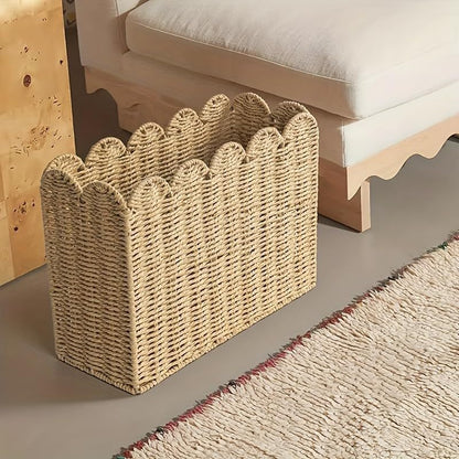 Practical Storage Basket Made of Natural Materials Acalora