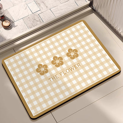 Cheerful Floral Design Indoor Area Mat Acalora