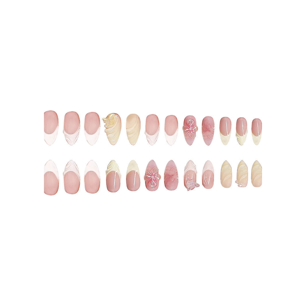 Elegant Floral Design Press-On Nails Acalora