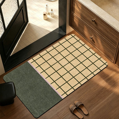 Stylish Geometric Pattern Bath Mat Acalora